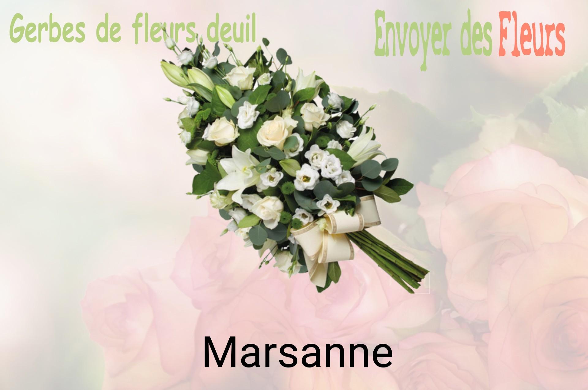 Gerbe de fleurs de deuil livrée à Marsanne